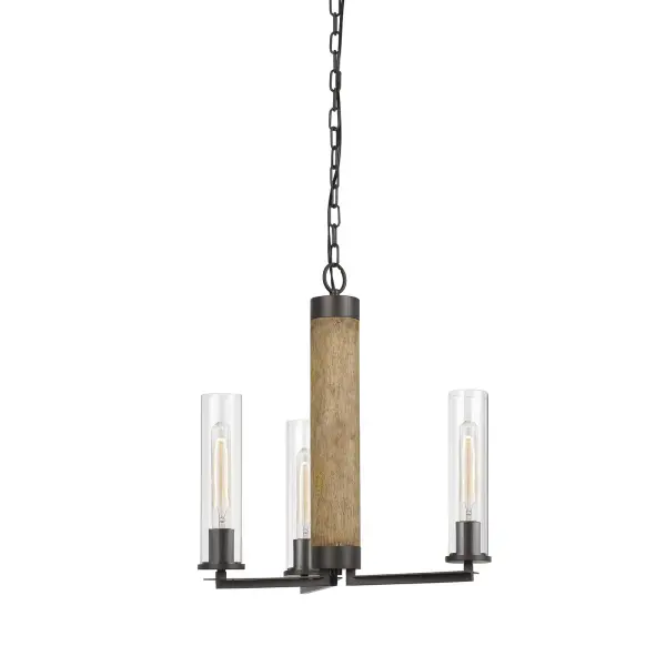 Silverton 3-Light Chandelier with Glass Shades - Image 1