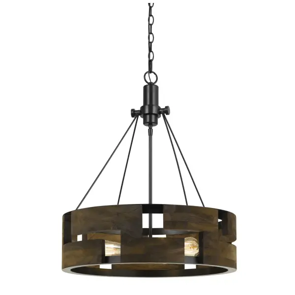 Bradford Metal and Wood Chandelier - Image 1
