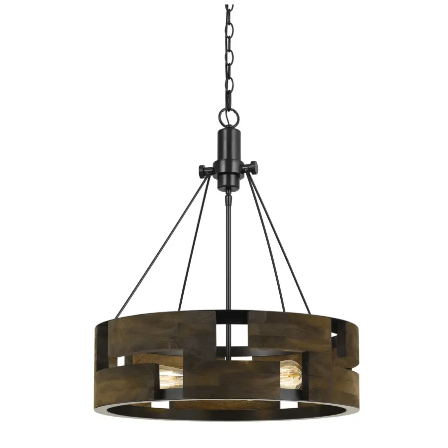 Bradford Metal and Wood Chandelier - Image 1