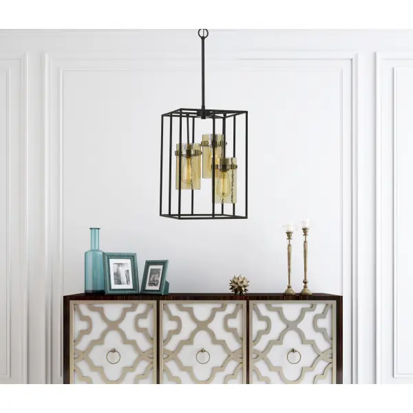 Cremona 3-Light Glass Pendant with Hand Blown Shades - Image 2