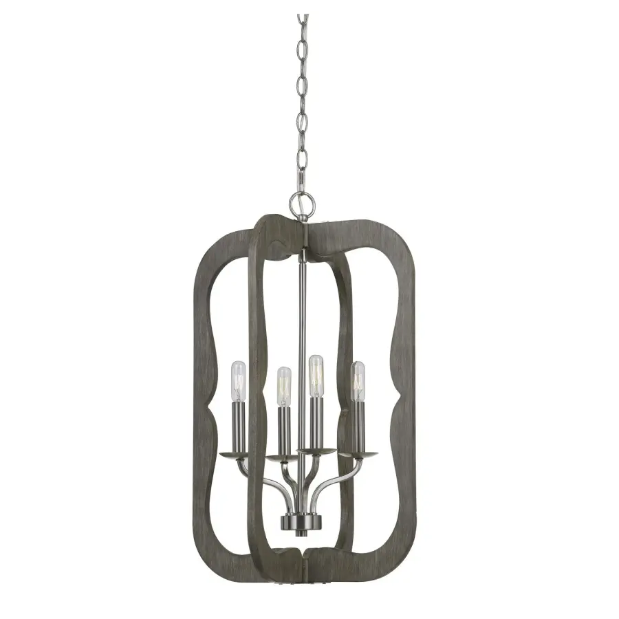 Portici Wood Pendant Fixture - 4 Light - Image 1