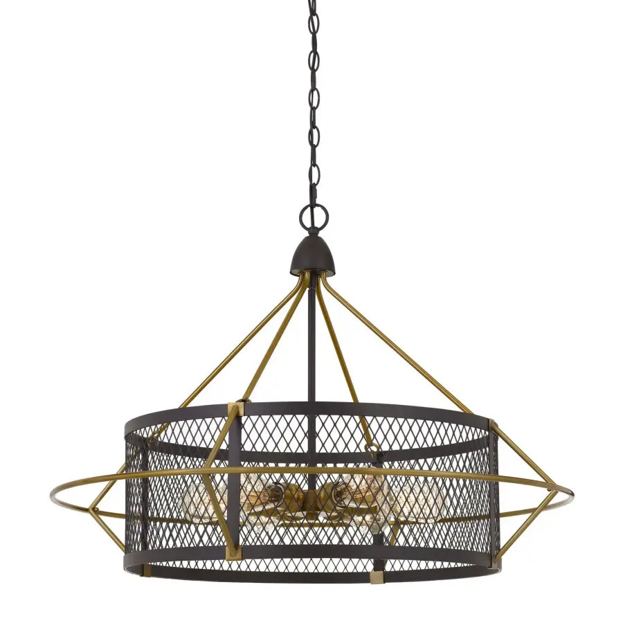 Caserta 6-Light Metal Chandelier with Mesh Shade - Image 1