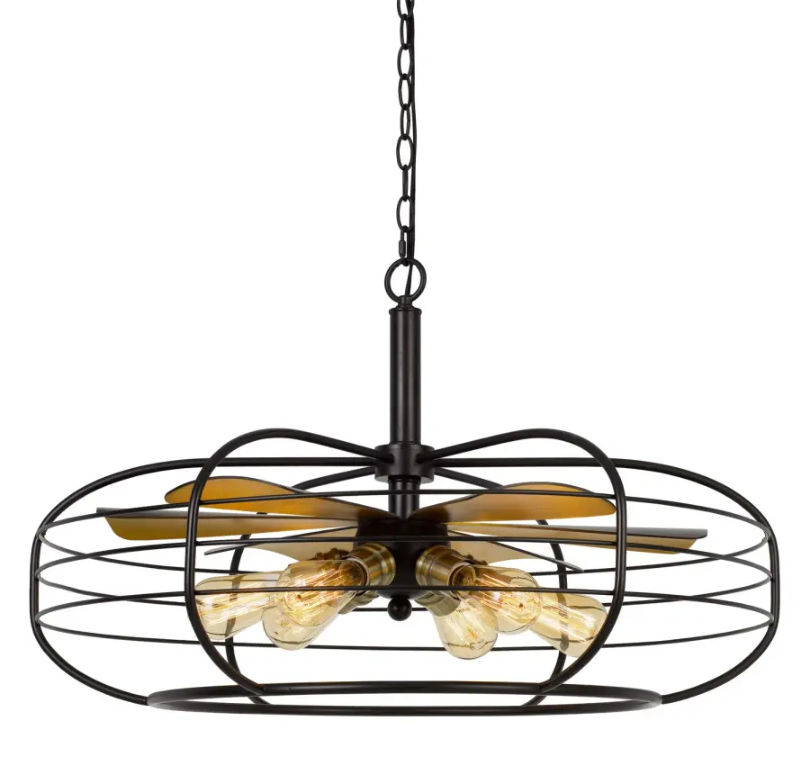 Margo Six Light Chandelier in Dark Bronze