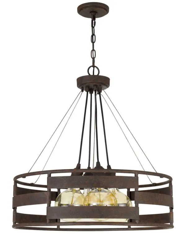 Rochefort Four Light Chandelier in Rust