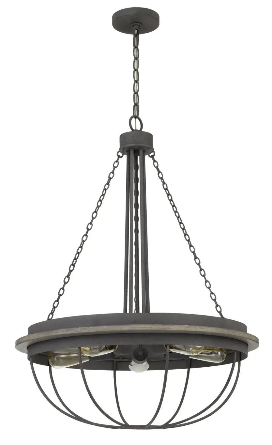 Nixa Five Light Chandelier in Dove Grey