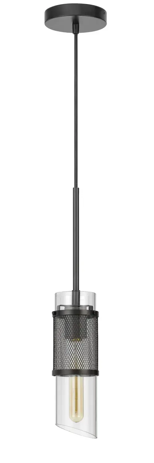 Savona One Light Pendant in Black