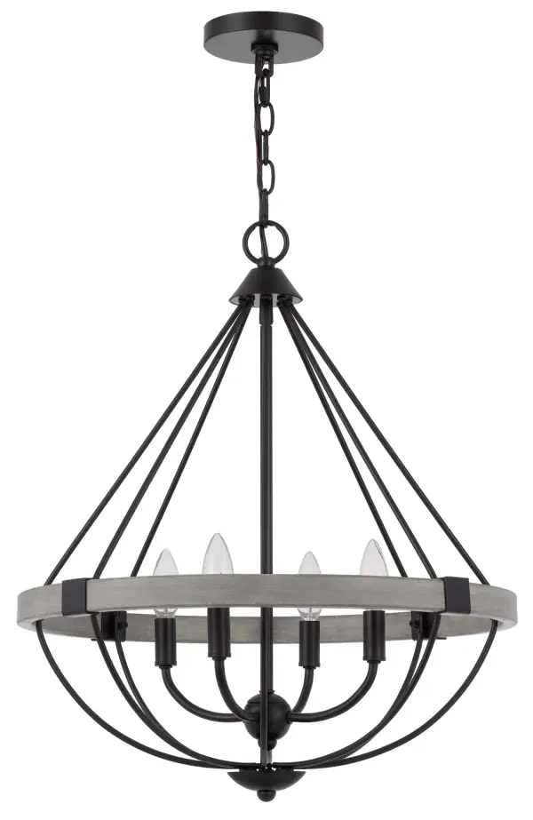 The Somersworth brings farmhouse charm with its white washed wood and black metal accents. Four lights provide ample illumination while the rustic finish adds character to dining spaces and kitchens.