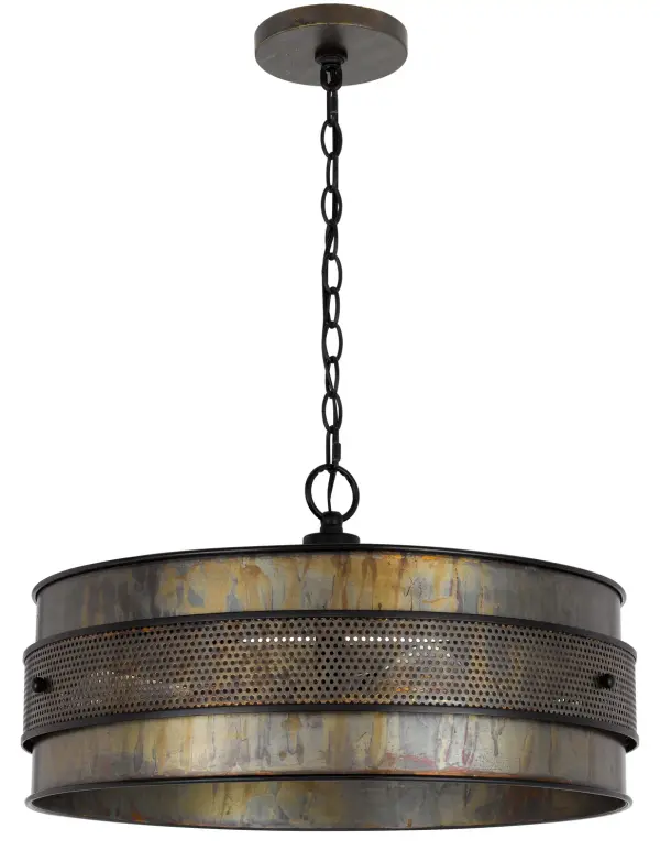 The Heraklion three-light chandelier brings Old World charm with its aged bronze finish and compact 12-inch profile. Perfect for intimate dining spaces, breakfast nooks, or foyers seeking traditional elegance without overwhelming the room.