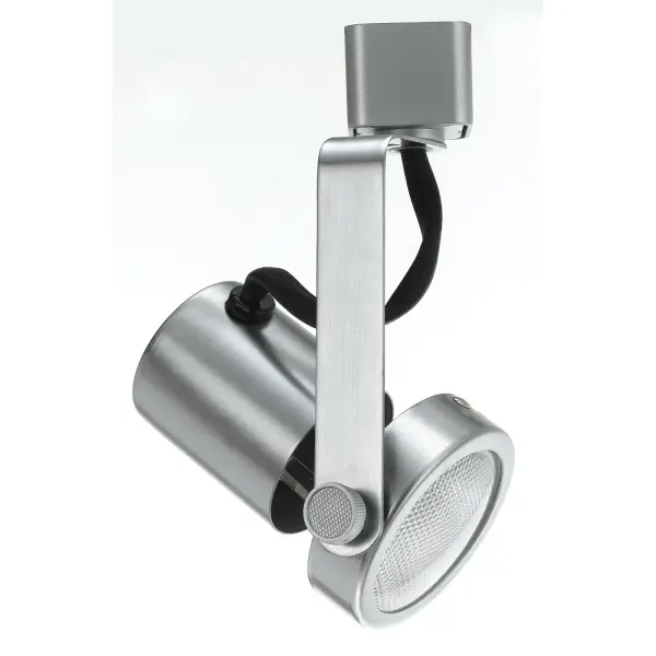 This compact track fixture offers exceptional flexibility with 355-degree rotation and 90-degree vertical adjustment. Durable metal construction accommodates PAR20 bulbs up to 50W for focused task or accent lighting.