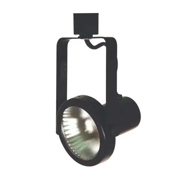 This PAR38 track fixture offers exceptional flexibility with 90-degree vertical adjustment and 355-degree rotation. Durable metal construction in black finish provides reliable performance for accent and task lighting applications.