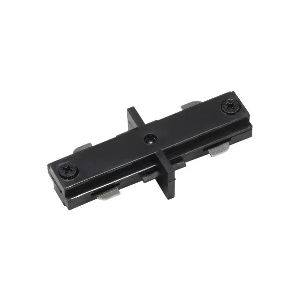 Durable plastic straight connector designed for H-Type three-wire single circuit track systems. Compact 3.2" design enables clean, professional installations with no assembly required.