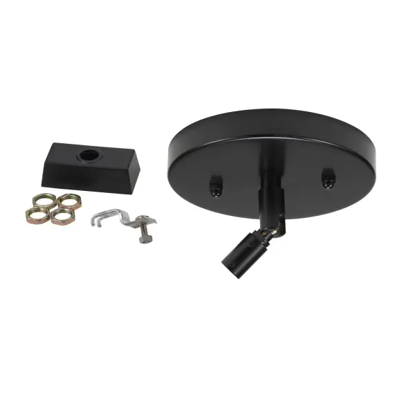 Drop Ceiling Swivel Joint Top Plate - Black