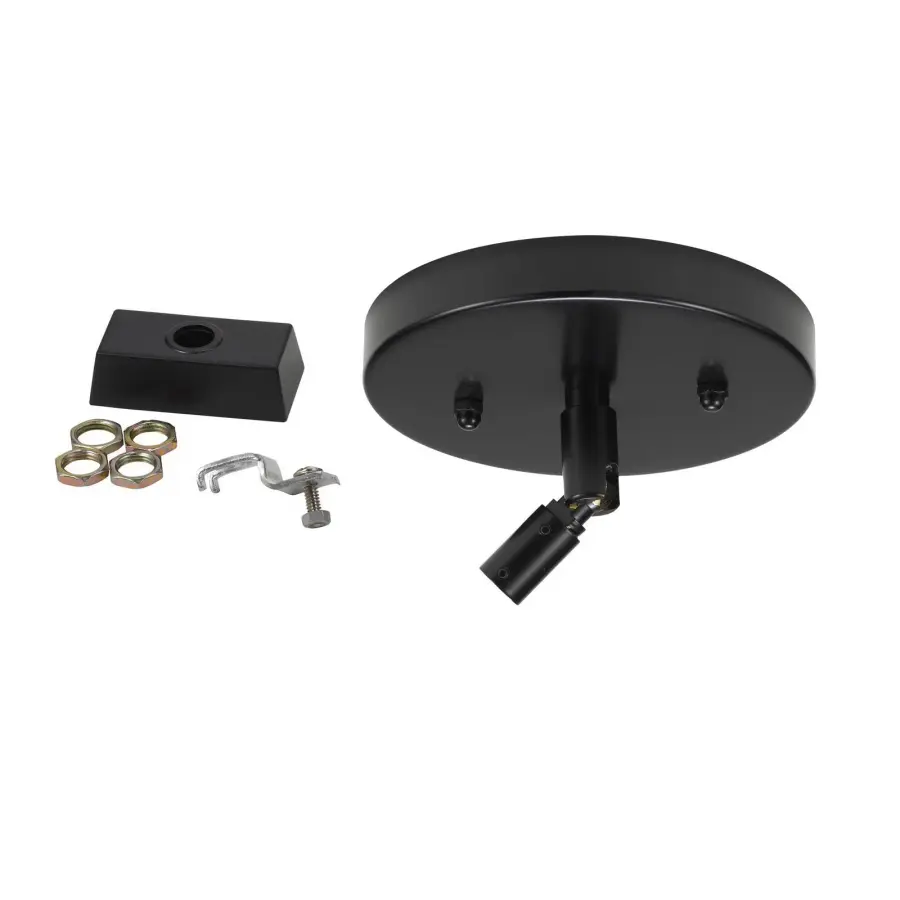 Drop Ceiling Swivel Joint Top Plate - Black