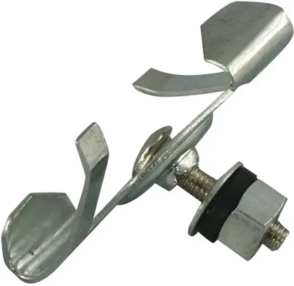 Durable metal T-bar clips designed for secure ceiling mounting of single circuit track lighting. Compatible with H-type three wire systems, these chrome-finished clips provide reliable support with minimal installation effort.