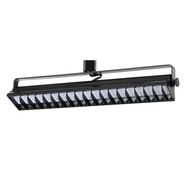 This 40W integrated LED track fixture delivers 2640 lumens of cool 4000K light with 180-degree rotation for precise wall washing. Durable metal construction and compatibility with Lutron dimmers make it ideal for accent lighting.