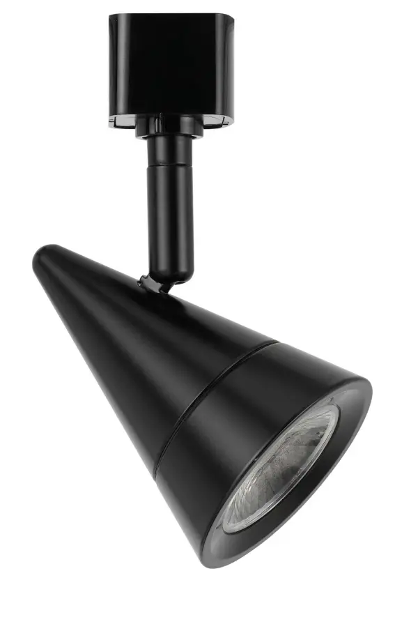 This compact LED track fixture delivers energy-efficient accent lighting with integrated LED technology. Its sleek black finish and minimal profile make it ideal for modern spaces requiring directional task or display lighting.