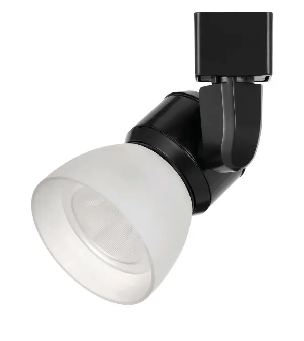 This sleek black track fixture delivers focused LED illumination with integrated 10W lighting. Its compact 5.25" profile and contemporary design make it ideal for accent lighting and task-focused applications.