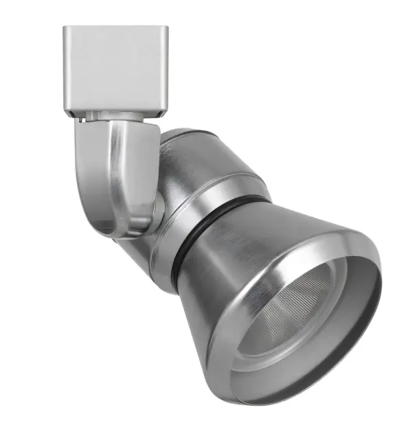 This sleek brushed steel track fixture delivers focused LED illumination with a modern cone design. Perfect for accent lighting or task-oriented spaces, it combines energy efficiency with contemporary style.