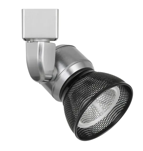 This sleek brushed steel track fixture delivers focused LED illumination in a compact 5.25-inch profile. Perfect for accent lighting, task lighting, or gallery-style displays with integrated 10W LED technology.