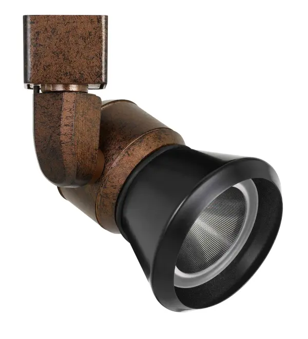 This rust-finished track fixture delivers focused task lighting with energy-efficient integrated LED technology. The cone shade directs light precisely where needed, making it ideal for accent or task lighting applications.