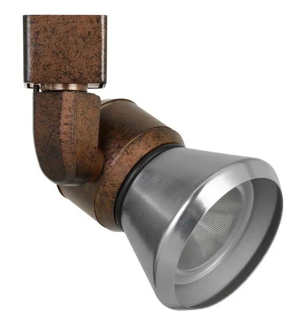 This energy-efficient LED track fixture combines industrial styling with modern LED technology. The rust finish adds warmth and character, while the compact cone design provides focused task lighting.