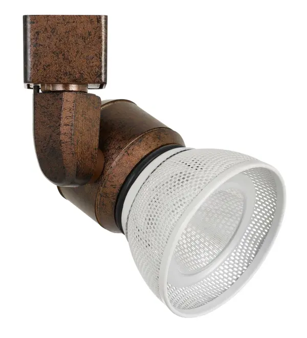 This energy-efficient LED track fixture delivers focused task lighting with an industrial aesthetic. The integrated 10W LED provides reliable illumination while the rust finish adds character to modern spaces.