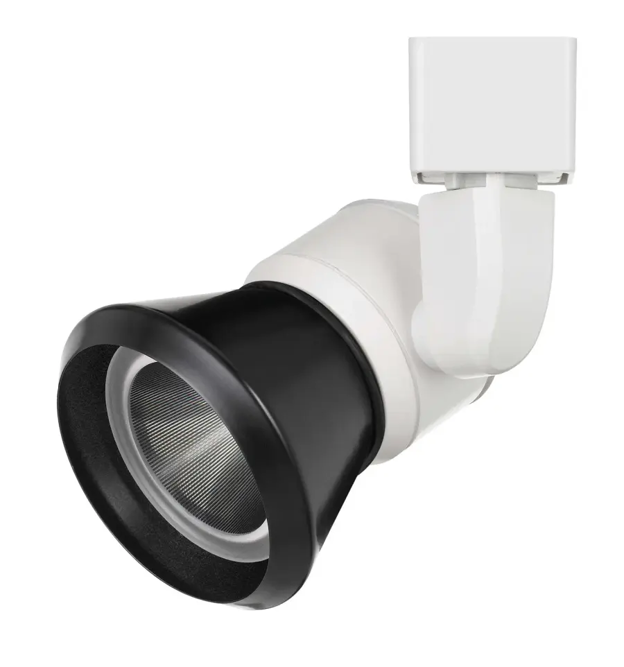 LED Track Fixture in White with Black Cone