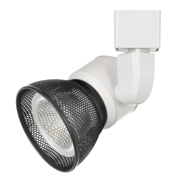 This energy-efficient LED track fixture delivers focused illumination with integrated 10W LED technology. Its compact white finish design works seamlessly in modern spaces requiring adjustable directional lighting.