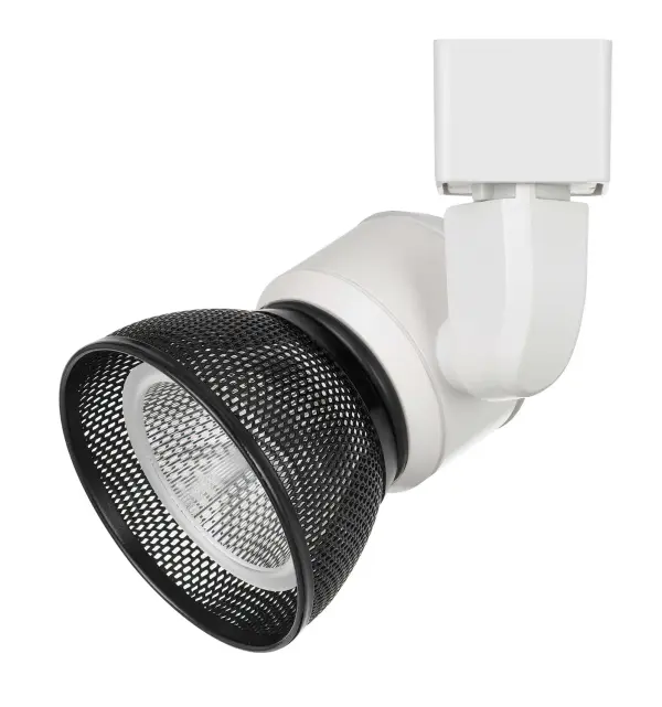 This energy-efficient LED track fixture delivers focused illumination with integrated 10W LED technology. Its compact white finish design works seamlessly in modern spaces requiring adjustable directional lighting.