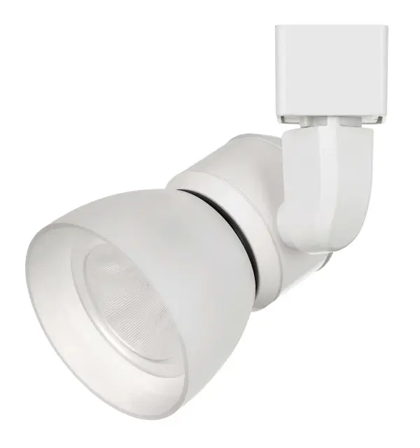 This compact white track fixture delivers focused LED illumination with integrated 10W lighting. Its clean contemporary design and small footprint make it ideal for accent lighting and task-focused applications.