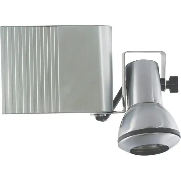 Professional-grade track lighting head featuring metal halide technology with 39W output. Offers exceptional directional control with 355-degree rotation and 90-degree tilt adjustment for precise light placement.