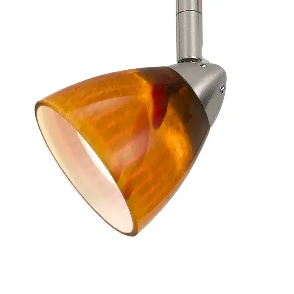 The Serpentine Track fixture delivers focused task and accent lighting with a sleek brushed steel finish. Its compact 3.5-inch profile makes it ideal for track systems where directional lighting is needed.