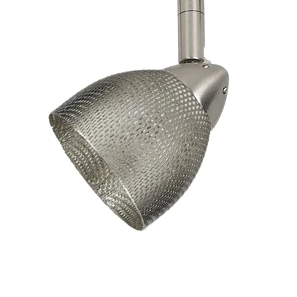 The Serpentine Track fixture offers versatile directional lighting in a compact 3.5-inch profile. Its brushed steel finish complements modern interiors while the track-mounted design allows for adjustable positioning.