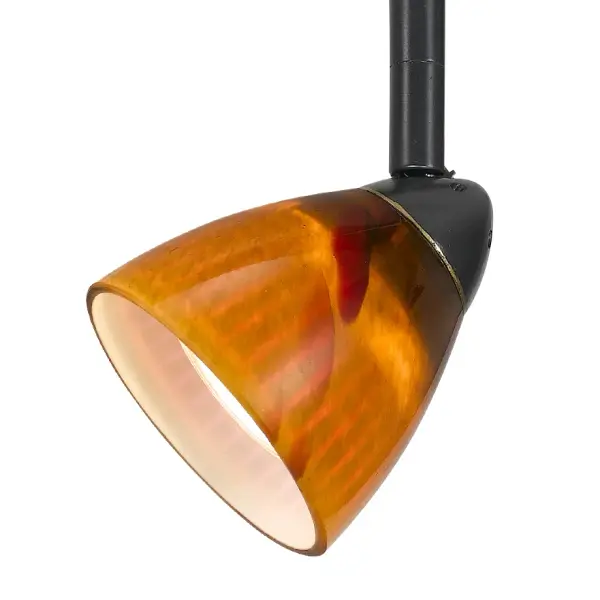 The Serpentine Track fixture delivers focused illumination in a compact 3.5-inch profile. Its dark bronze finish adds sophistication while the track-mounted design allows for adjustable directional lighting.