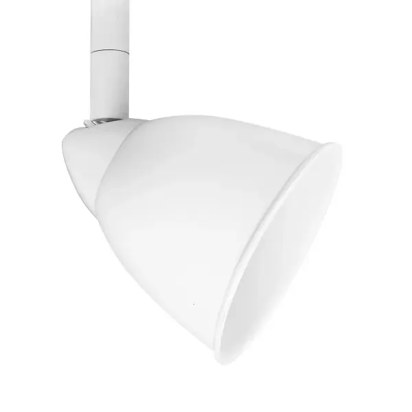 The Serpentine Track fixture delivers focused illumination in a compact 3.5" design. Its clean white finish and adjustable track mounting make it ideal for highlighting artwork, task areas, or architectural features.