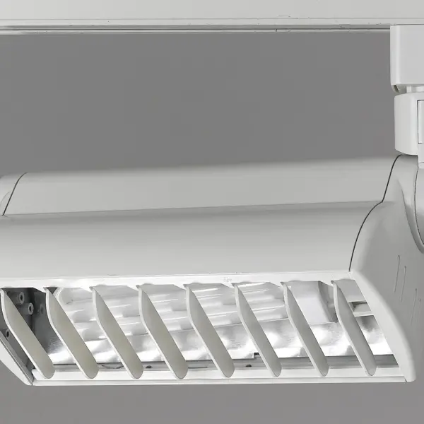 This compact track light head offers exceptional flexibility with 355-degree rotation and 90-degree tilt capability. The durable metal construction and efficient 26W fluorescent lamp make it ideal for task lighting and accent applications.
