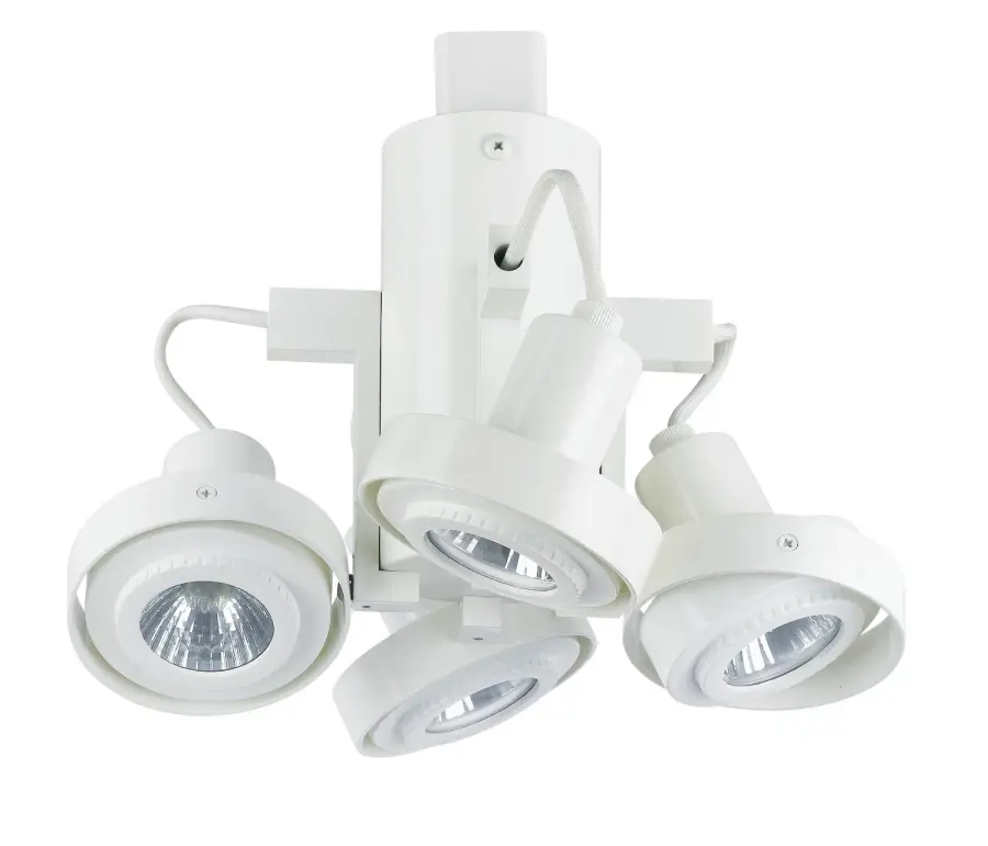 Four Light Track Fixture in White