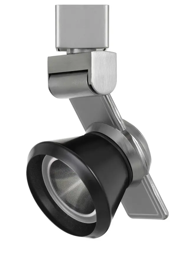 This sleek brushed steel track fixture delivers focused LED illumination in a compact 6-inch profile. Perfect for accent lighting, task lighting, or highlighting artwork with modern efficiency.