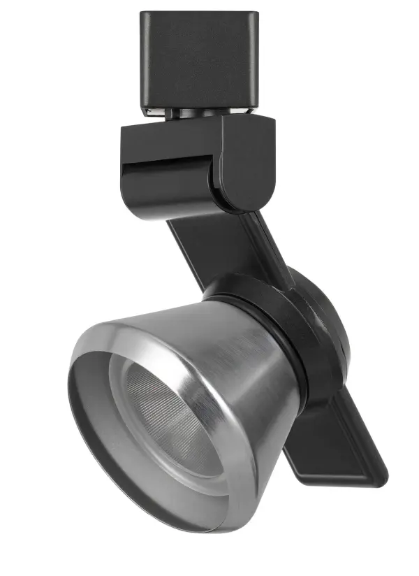 This energy-efficient LED track fixture offers focused illumination with integrated 12W LED technology. The dark bronze finish provides a contemporary look while the compact cone design directs light precisely where needed.
