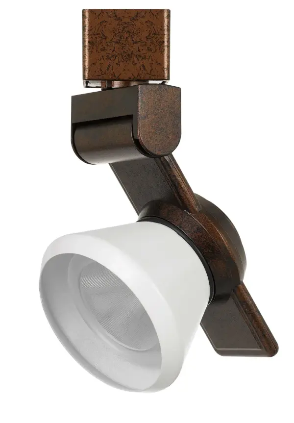 This energy-efficient LED track fixture combines industrial styling with modern integrated LED technology. The rust finish adds warmth and character while the compact cone design provides focused task lighting.