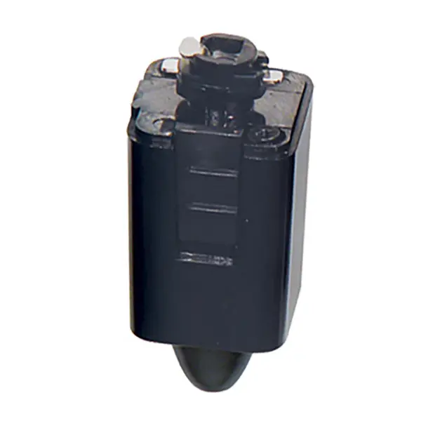 This line voltage pendant track adapter enables seamless integration of pendant fixtures into the HT track system. Durable metal construction supports up to 100 watts and 8 lbs, providing reliable performance for residential and commercial applications.