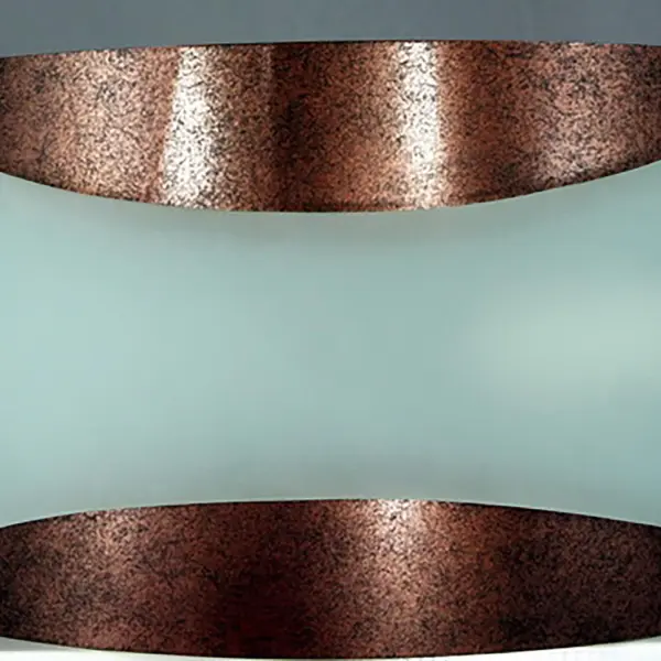 13W Rust Metal Wall Lamp with Frosted Acrylic Shade
