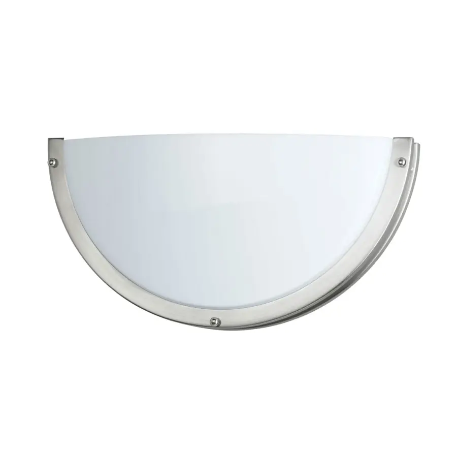 Modern Brushed Steel Wall Sconce with Frosted Acrylic