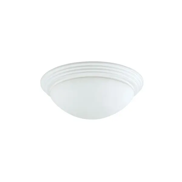 14" White Flush Mount Ceiling Light with Glass Dome