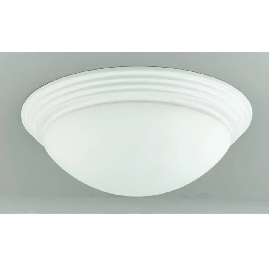 60W Flush Mount Ceiling Lamp with Glass Dome Shade - Image 1