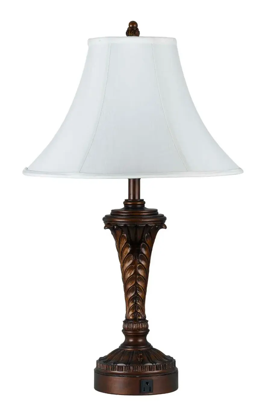 Classic Hotel-Inspired Table Lamp with Rich Antique Walnut Finish
