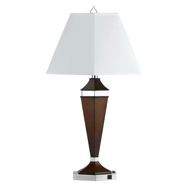 Functional Table Lamp with Convenient Built-In Outlets