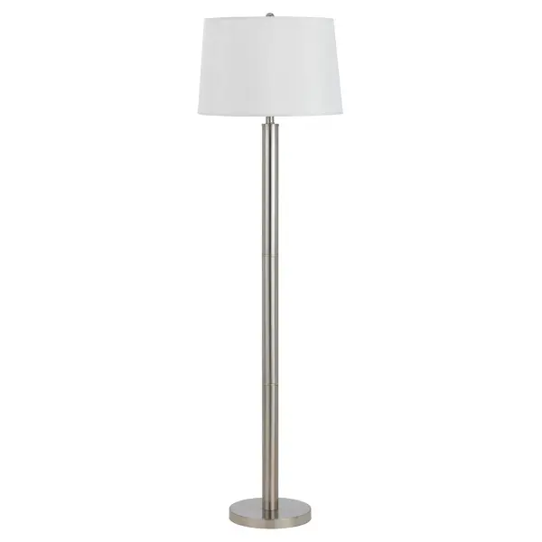 Versatile 60" Metal Floor Lamp with Durable Brushed Steel Finish