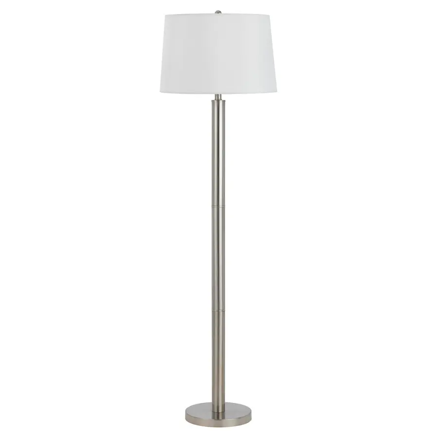 Versatile 60" Metal Floor Lamp with Durable Brushed Steel Finish