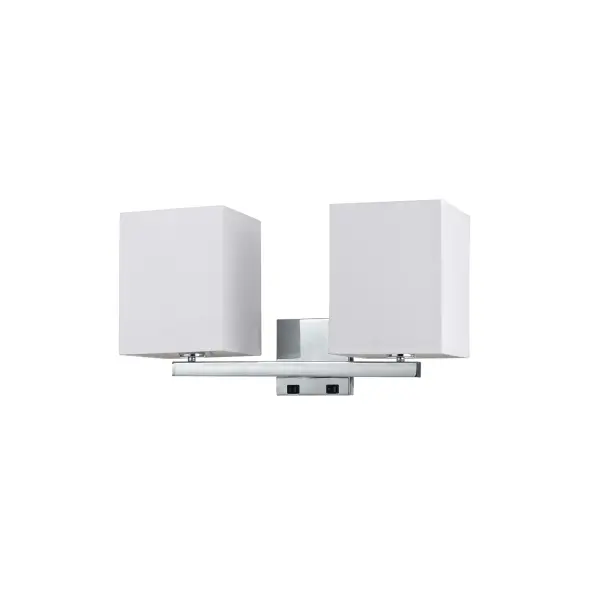 This 60W dual-light wall lamp combines functional lighting with contemporary style. Featuring durable metal construction and an easy-access rocker switch on the base, it's UL listed for safety and requires minimal assembly.